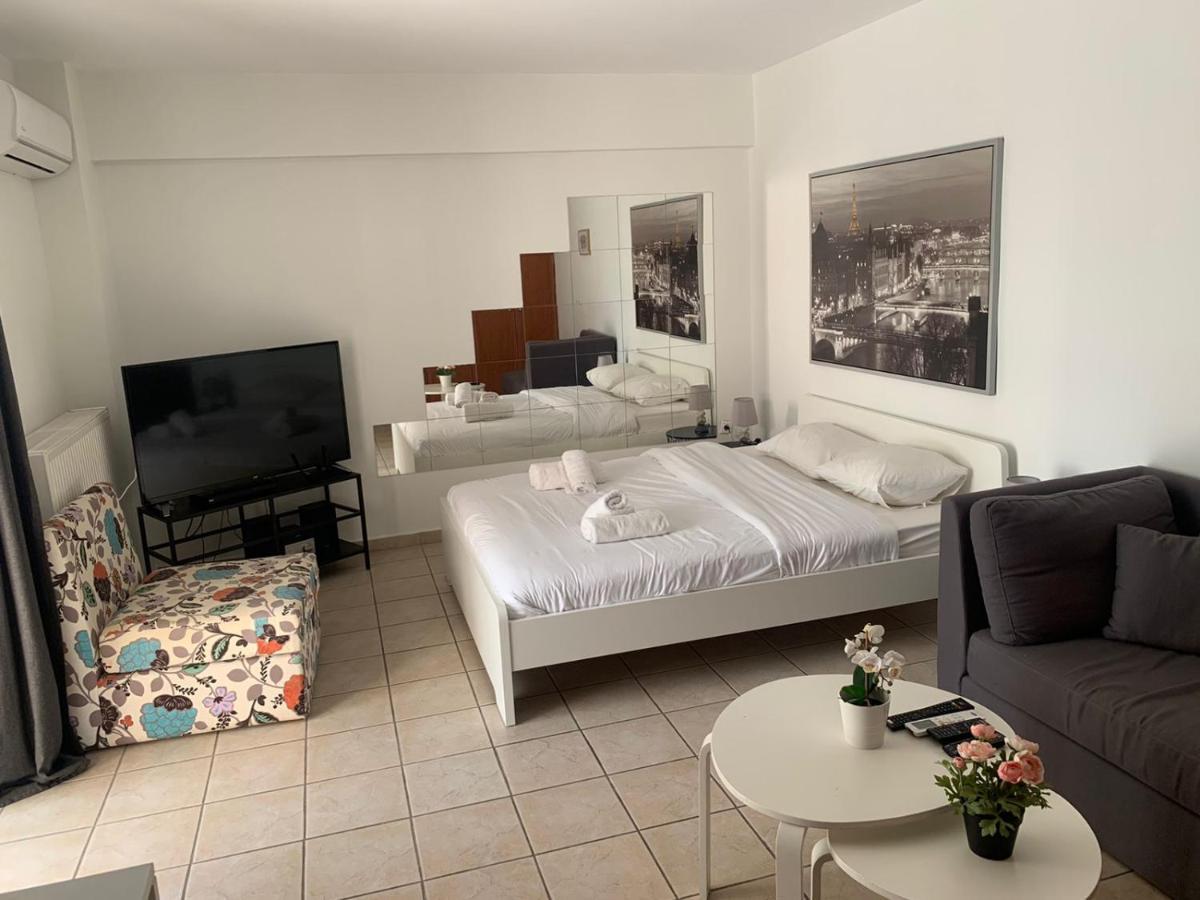 Ferienwohnung Modern Studio Large Veranda -Metro Station Suggrou Athen Exterior foto